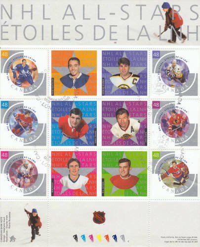 Canada 2003 NHL All-Stars Souvenir Sheet, #1971 Used