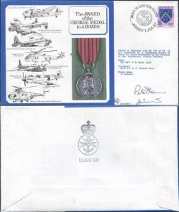 DM15a Award of the George Medal to Airmen Signed by Pilot and Navigator (A)