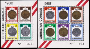 Gibraltar Scott 556-557 Mint never hinged.