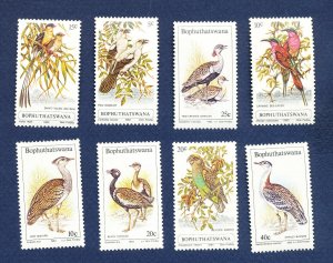 SOUTH AFRICA  BOPHUTHATSWANA - 60-63  & 112-115 - FVF MNH - BIRDS -