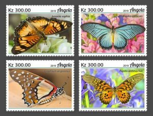 Z08 IMPERF ANG190208a Angola 2019 Butterflies MNH ** Postfrisch