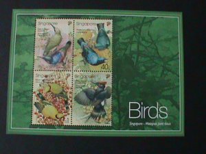 ​SINGAPORE-2002-SC#1017a TROPICAL BIRDS OF SINGAPORE & MALAYSIA-MNH S/S-VF