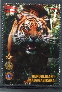 Malagasy 1999 AFRICAN ANIMAL Lions Rotary Freemasonry Stamp Perforated Mint (NH)