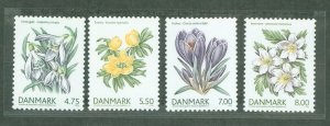 Denmark #1345-48 Mint (NH) Single (Complete Set) (Flowers)