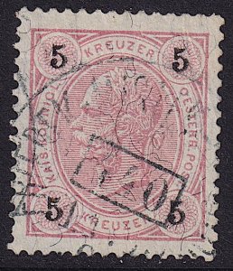 Austria - 1890 - Scott #54 - used - FRIDEK-MISTEK-M. OSTRAU FPA No 440 train pmk