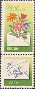 Scott #1807-1808 1980 15¢ Letter Writing Letters Lift Spirits MNH OG