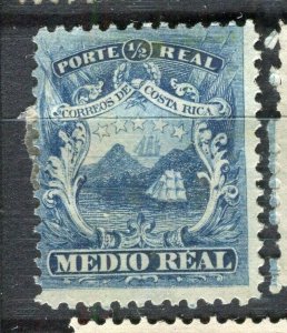 COSTA RICA; 1860s early classic issue Mint hinged Shade of 1/2r. value