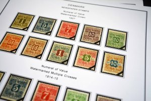 COLOR PRINTED DENMARK 1851-2010 STAMP ALBUM PAGES (186 illustrated pages)