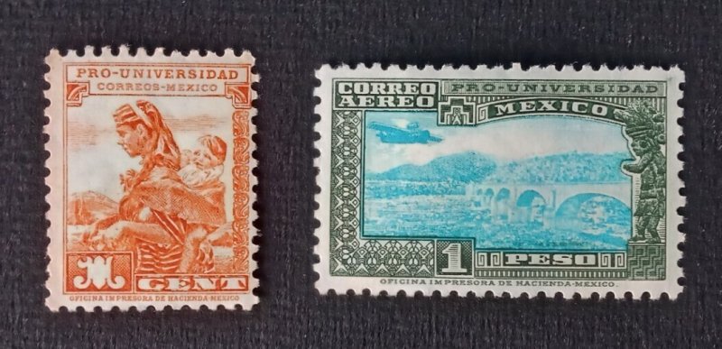 Mexico 1934 1p airpost National University issue MH 10.5 condition as seen