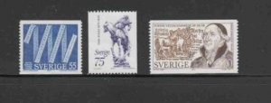 SWEDEN #1121-1123 1975 INTERNATIONAL METER CONVENTION MINT VF NH O.G