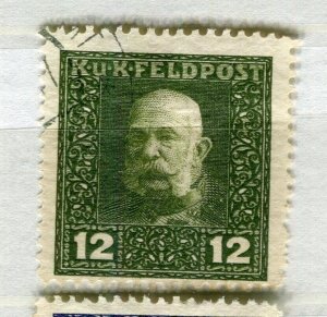 AUSTRIA; 1915-17 early F. Joseph KuK Feldpost issue used 12k. value