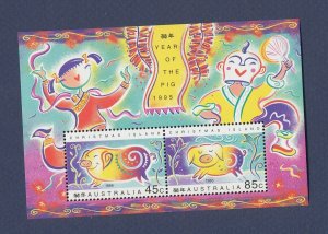 CHRISTMAS ISLAND -  - MNH - S/S - Year of the Pig - 1995