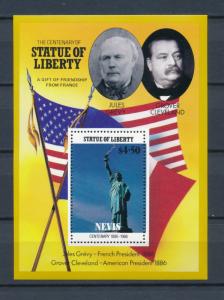 Nevis 1986 Scott 519 MNH sheet- $4.50 Statue of Liberty Cent