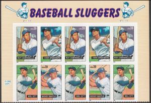 US 4080-4083 4083a Baseball Sluggers 39c header block (10 stamps) MNH 2006