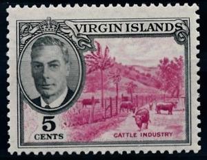 [65575] British Virgin Islands 1952 Cows Cattle Industry From Set MLH