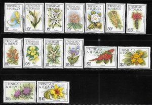 Trinidad & Tobago 1983 Flowers Sc 392-397, 399-407 MNH A1582