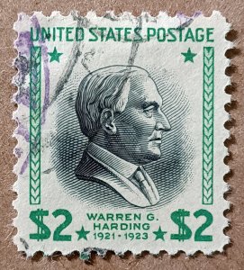 United States #833 $2 Warren G. Harding USED (1938)