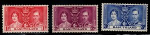 Basutoland Scott 15-17 MH* 1937 set