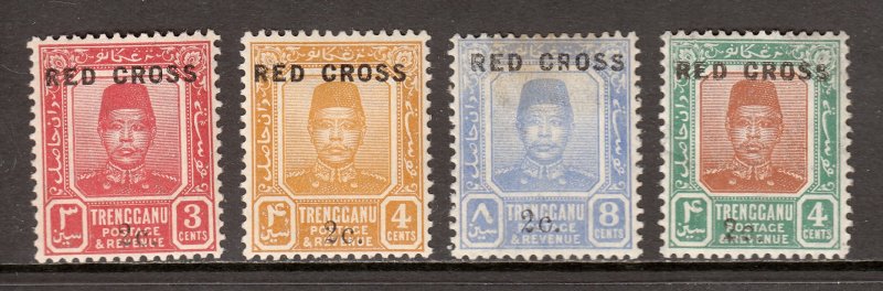 Malaya (Trengganu) - Scott #B1-B4 - MH - Toning - SCV $11.50