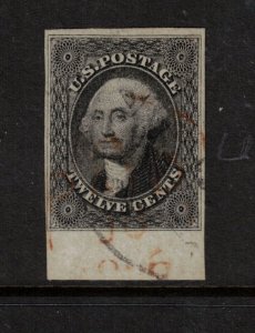 USA #17 Extra Fine Used Bottom Margin Gem Example **With Certificate**