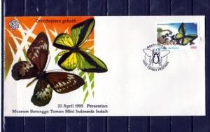 Indonesia, Scott cat. 1533. Butterfly issue on a First day cover. ^