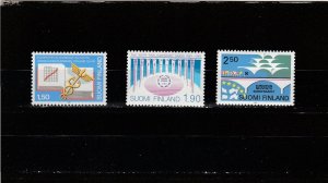 Finland  Scott#  803-805  MNH  (1989 Admission to Council of Europe)