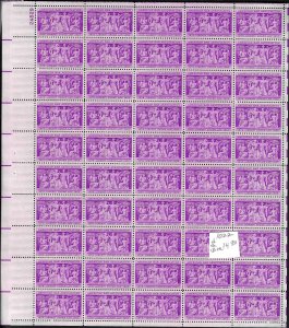 1022 Mint,OG,NH... Pane of 50... Brookman CV $14.00