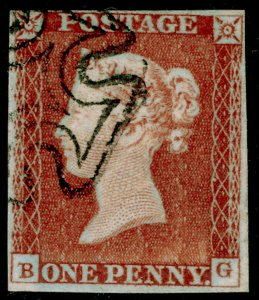 SG8, 1d red-brown, FINE USED. Cat £150. BELFAST MX. BG