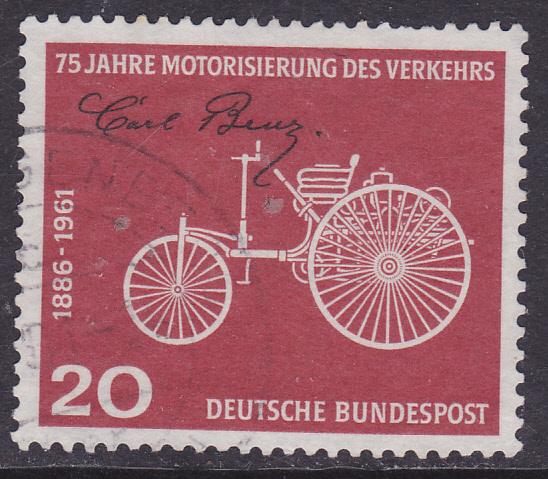 Germany 1961 75th Anniv Daimler-Benz Patent Early Car-used