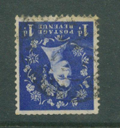 Great Britain QE II  SG 588wi graphite lined wmk inverted...