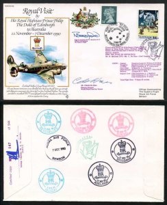 RV16d Royal Visit to Australia Signed by N.E.L. Beresford Mr Charles De Haes