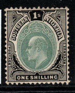 SOUTHERN NIGERIA SG28a 1908 1/= GREY-GREEN & BLACK CHALKY PAPER MTD MINT