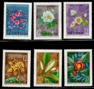 North Viet Nam Scott 294-299 Perforated Unused Flower set