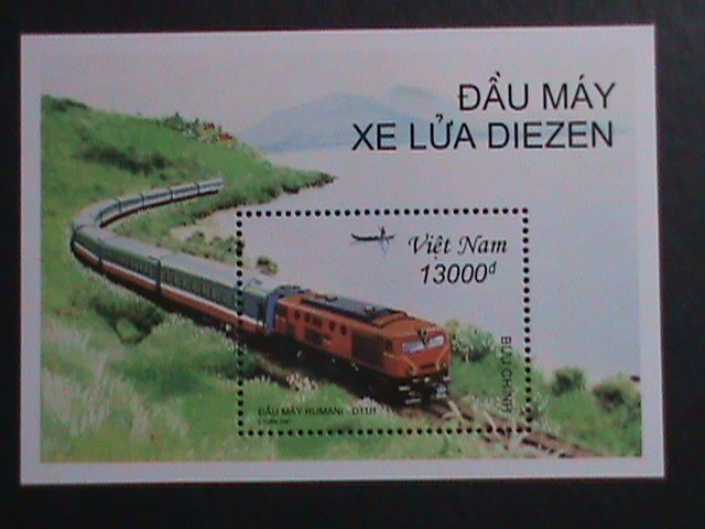 ​VIETNAM-2001-SC#3069 DIESEL LOCOMOTIVES-EXPRESS TRAIN-MNH  S/S -VERY FINE
