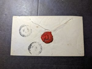 1891 Russia Wax Sealed Cover to Frankenburg Austria