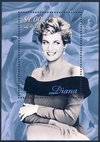 Liberia 1998 Sc N/L Diana Princess of Wales SS Stamp**