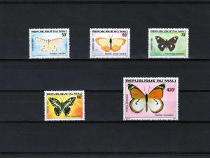 Mali 1980 Sc# 391/94 C402  BUTTERFLIES  Set (5) Perforated MNH VF