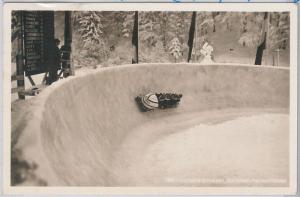 GERMANY - POSTAL HISTORY: POSTCARD from GARMISCH 1936 OLYMPICS: Bobsleigh