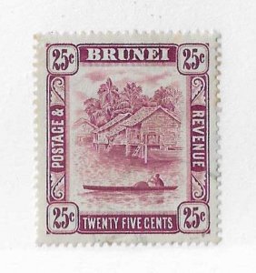 Brunei Sc #55  25c red violet used VF