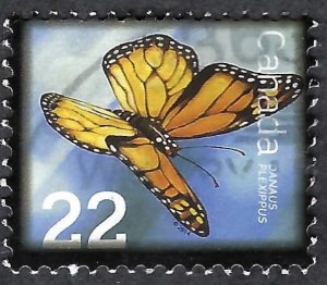 Canada #2708 22¢ Monarch Butterfly (2014). Used