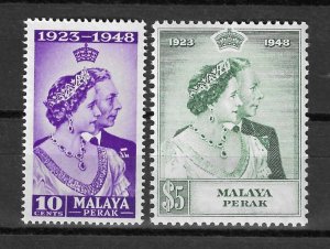 MALAYA/PERAK 1948 SG 122/3 MNH Cat £24.50
