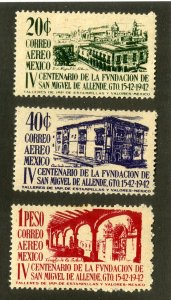 MEXICO C129-31 MH SCV $5.00 BIN $2.25 ARCHITECTURE