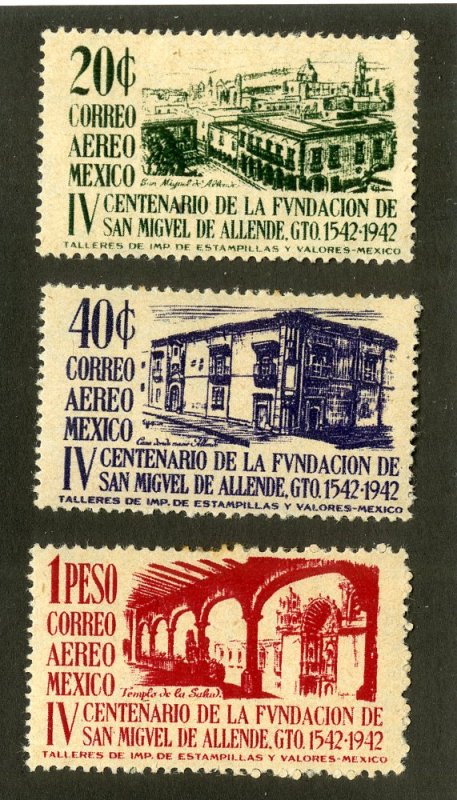 MEXICO C129-31 MH SCV $5.00 BIN $2.25 ARCHITECTURE