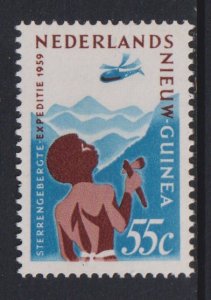 Netherlands  New Guinea  #38  MNH 1959 expedition . helicopter