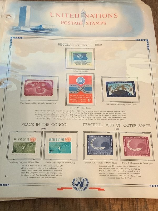 UNITED NATIONS MINT COLLECTION ON ALBUM PAGES