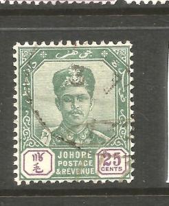 JOHORE  1896-99  25c  SULTAN  FU  SG 47