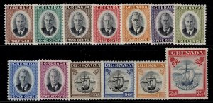 GRENADA GVI SG172-184, 1951 complete set, NH MINT. Cat £38.