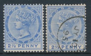 Tobago 1882-84 SG 16 2½d One Mint & One Used