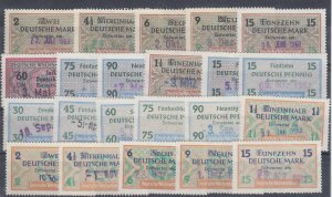Germany, Wechelsteuer Exchange Fee Revenue Stamp group, 22 different, used, F-VF