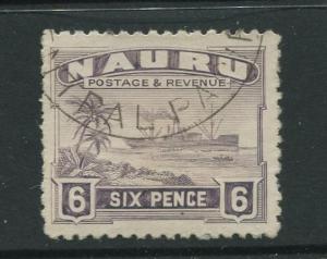 Nauru - Scott 25 - Pictorial Definitive Issue- 1924 - VFU- Single 6p Stamp